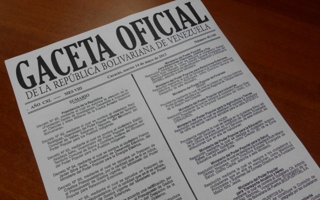 Gaceta oficial